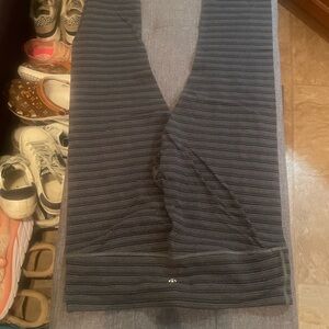 lululemon athletica Gray Striped Leggings